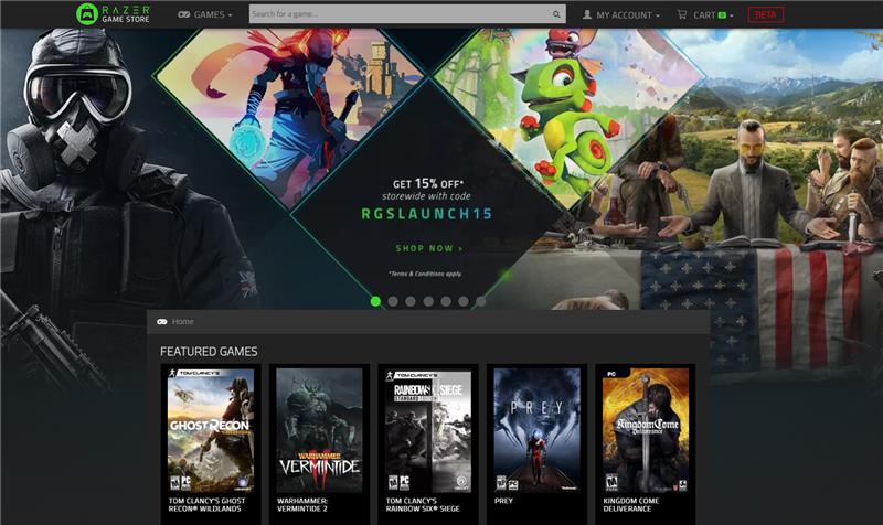 Razer launches its own digital PC game store