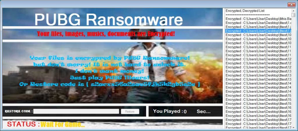 This new ransomware seems to really want you to play PUBG