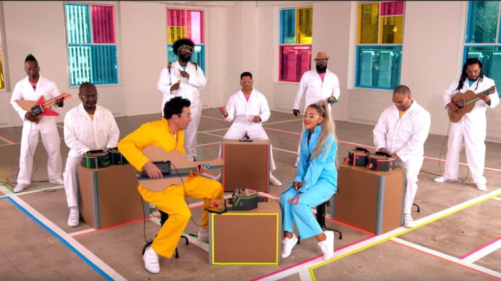 Ariana Grande, The Roots and Jimmy Fallon have formed a Nintendo Labo band