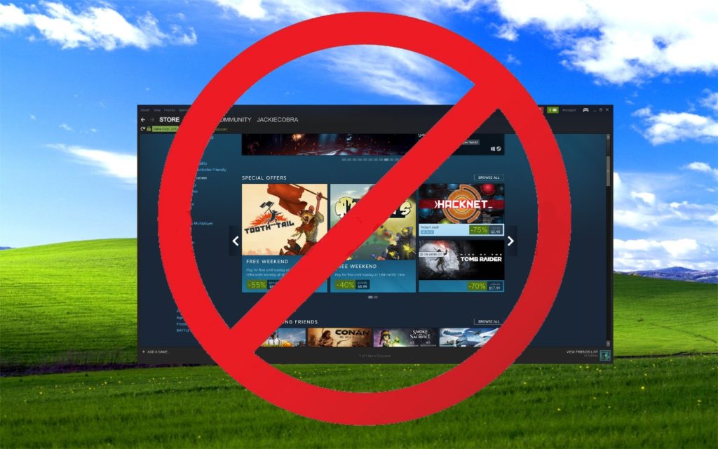 Steam games will stop running on Windows XP and Windows Vista next year