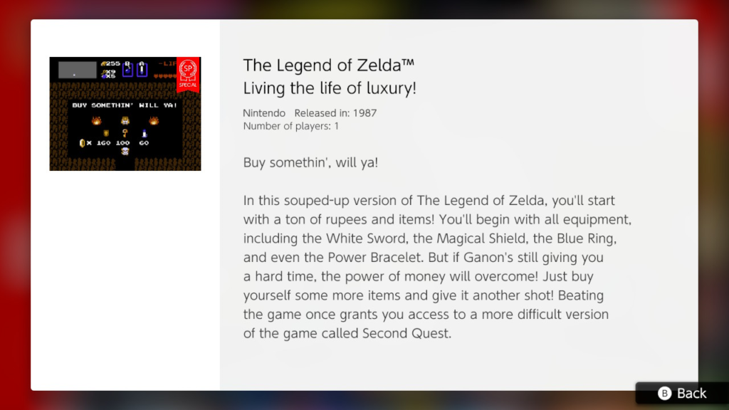 Nintendo’s ‘souped-up’ NES Zelda loads you with gear for an easier adventure