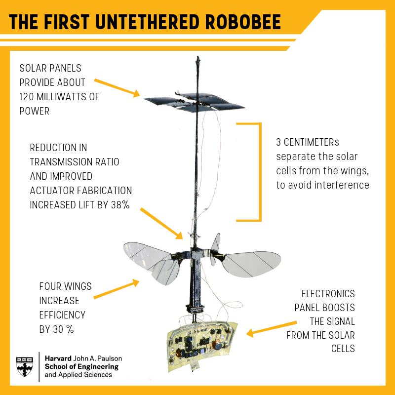 Tiny Robobee X-Wing powers its flight with light