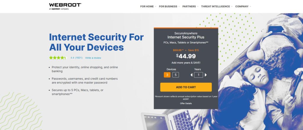 WebRoot SecureAnywhere Internet Security
