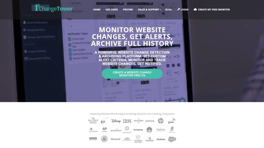 ChangeTower web content monitoring