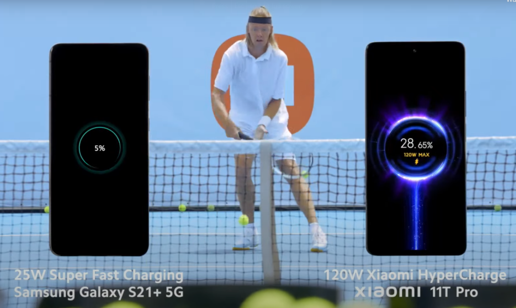 Xiaomi Live Event Compares 'Xiaomi 11 T Pro' Charging Capabilities to Apple and Samsung Introducing the 120W HyperCharge