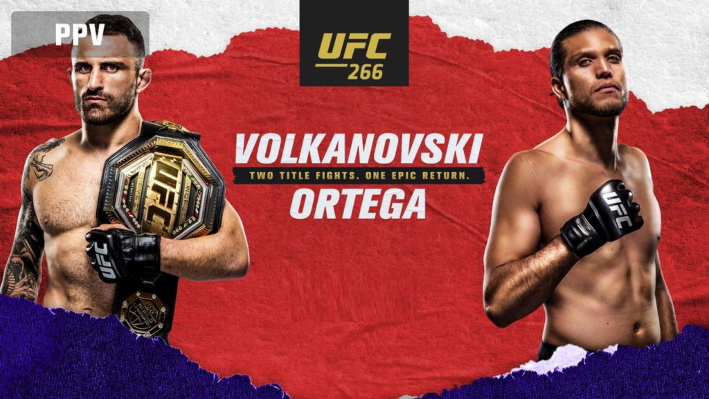 How to watch UFC 266: time, card and Volkanovski vs Ortega live stream details