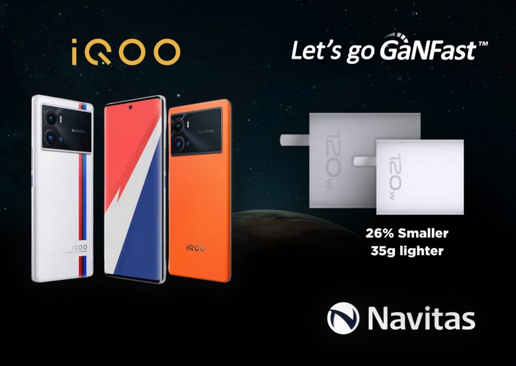 Navitas’ Next GaN IC Powers vivo’s iQOO 9 Pro Smartphone