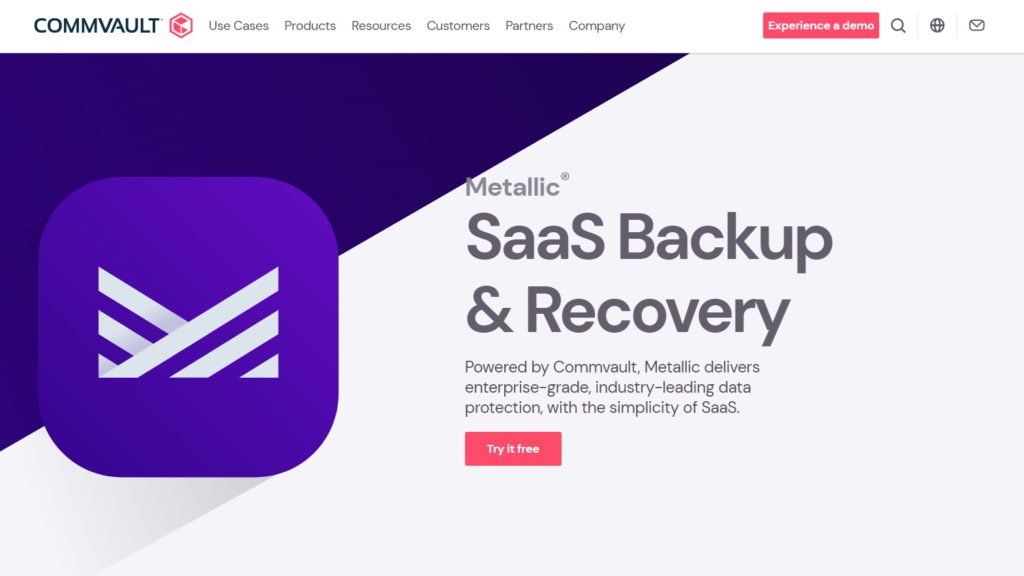 Metallic SaaS Backup & Recovery