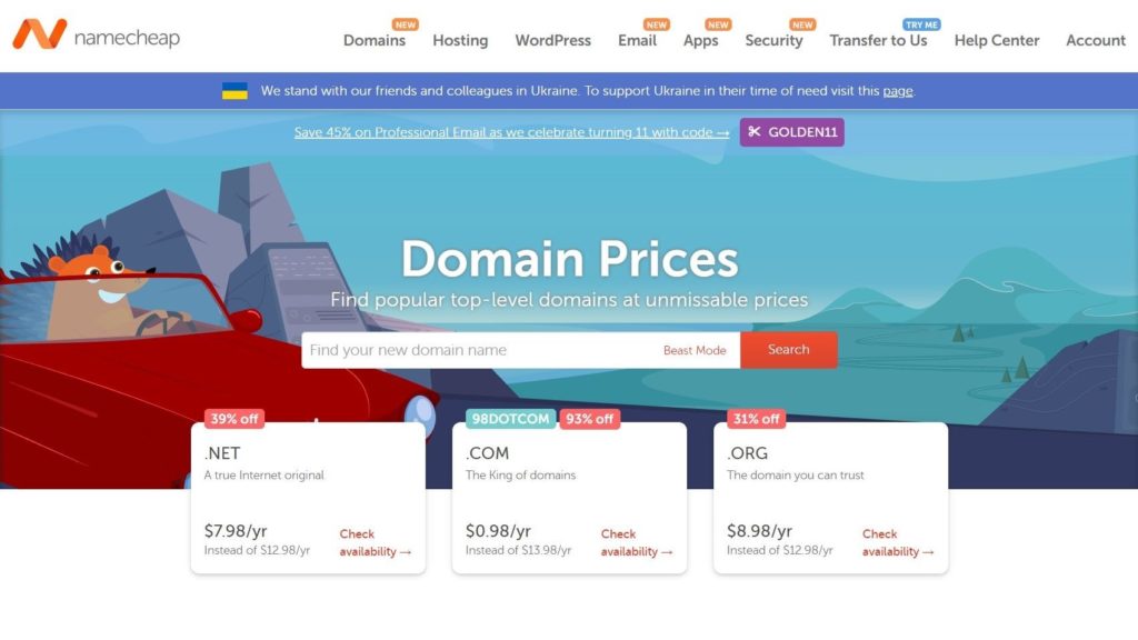 Namecheap domain registration service