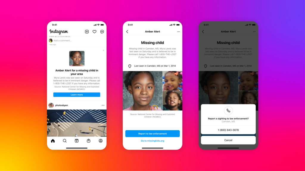 Instagram adds AMBER Alert system to help find missing children