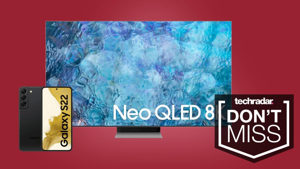 Buy a Samsung 8K QLED TV and get a free Galaxy S22 smartphone this 4th of July