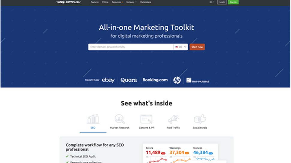 SEMRush SEO tools