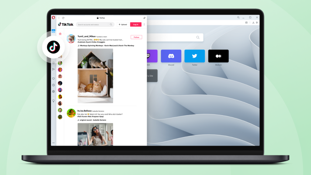 Opera update adds built-in TikTok support to help scratch that scrolling itch