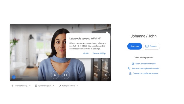 Your Google Meet calls are going full HD