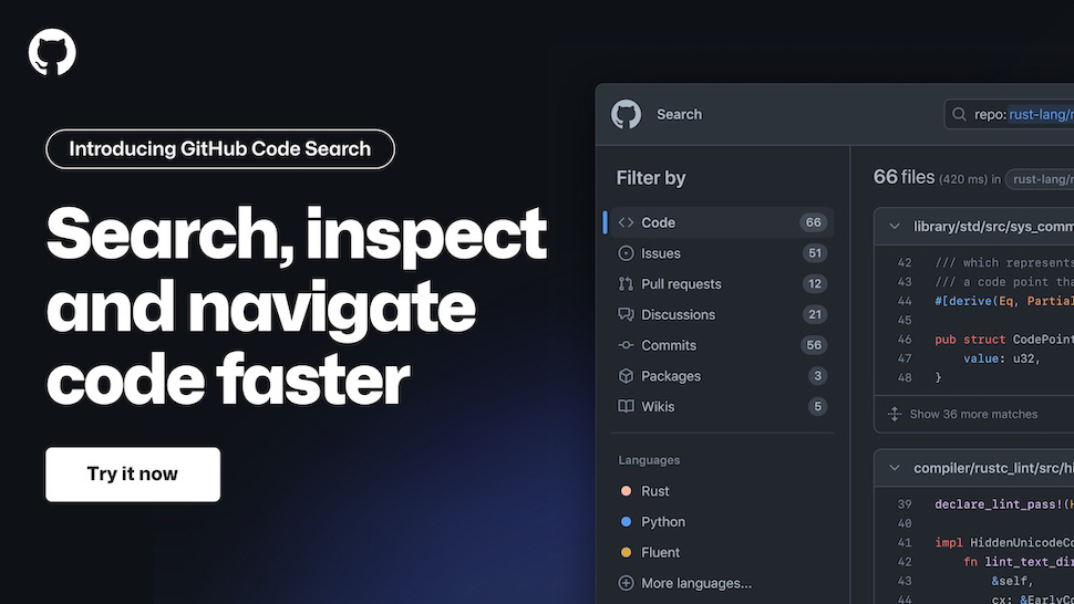 GitHub unveils its huge code search makeover