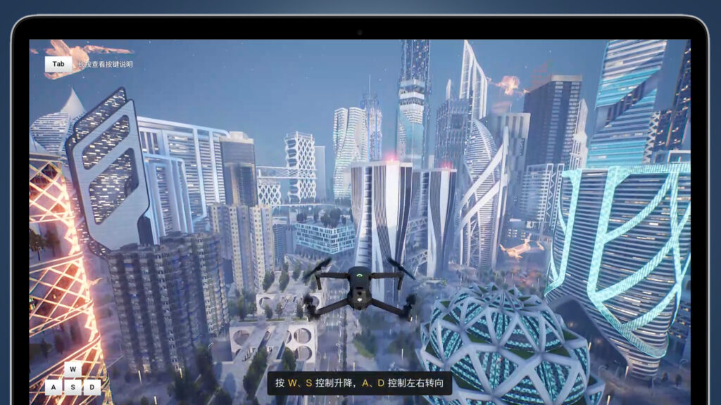 DJI's drone simulator lets you fly through a futuristic city – here's how to play it