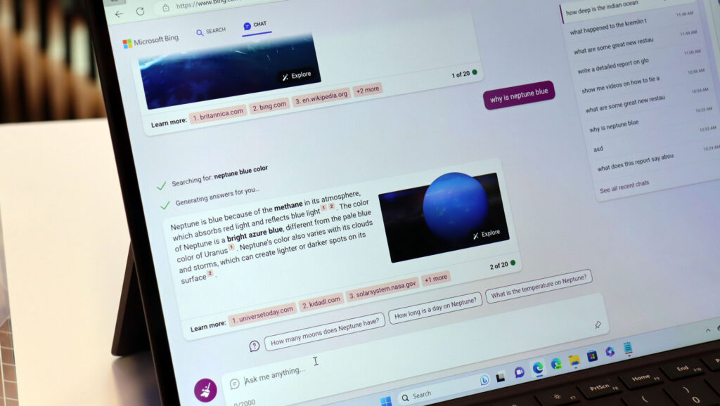 Microsoft makes Bing’s AI chatbot easier to talk to in Windows 11