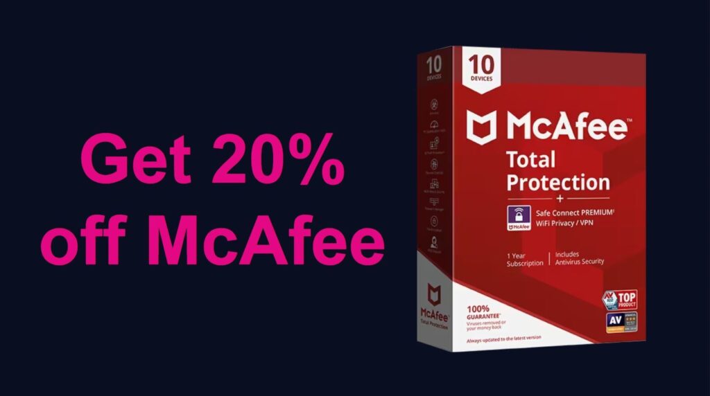 Get 20% off McAfee with this deal