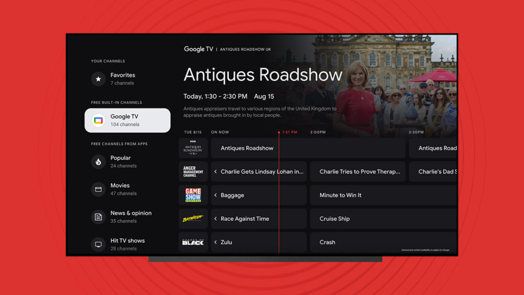 Google TV just added even more free TV channels for you to lose your weekend