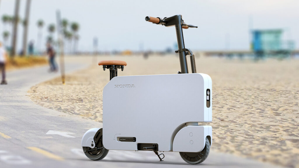 Honda's suitcase-style microscooter is a brilliantly impractical way to commute
