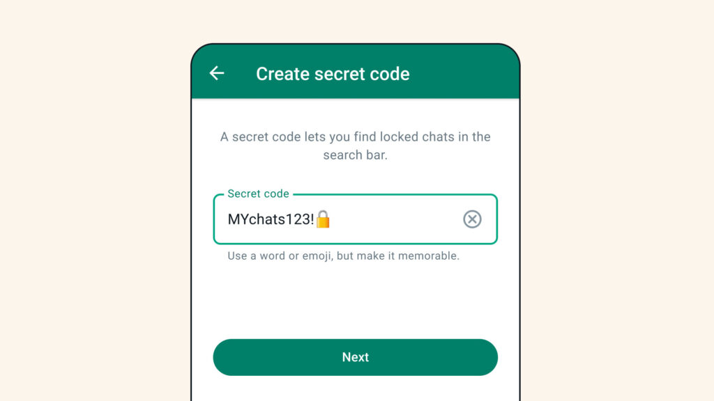 WhatsApp now lets you use secret codes to lock your private chats