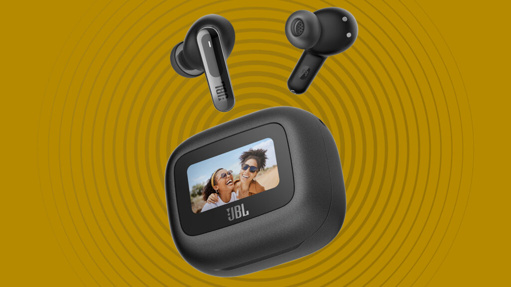 JBL's new wireless earbuds are crammed with next-gen features, including a screen on the case