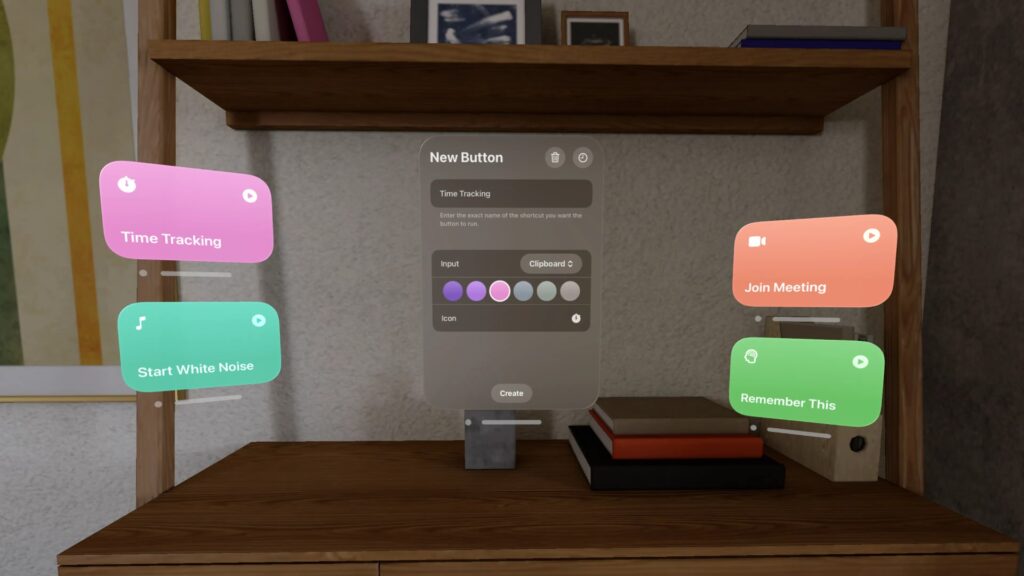 This clever Vision Pro app puts handy Shortcut buttons around your house