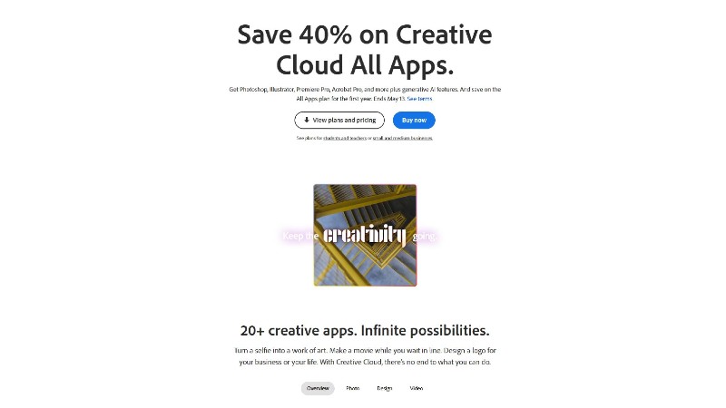 Grab the entire Adobe Creative Cloud bundle for 40% off