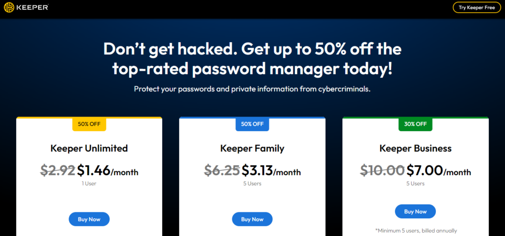 Keeper Password Manager is now 50% off