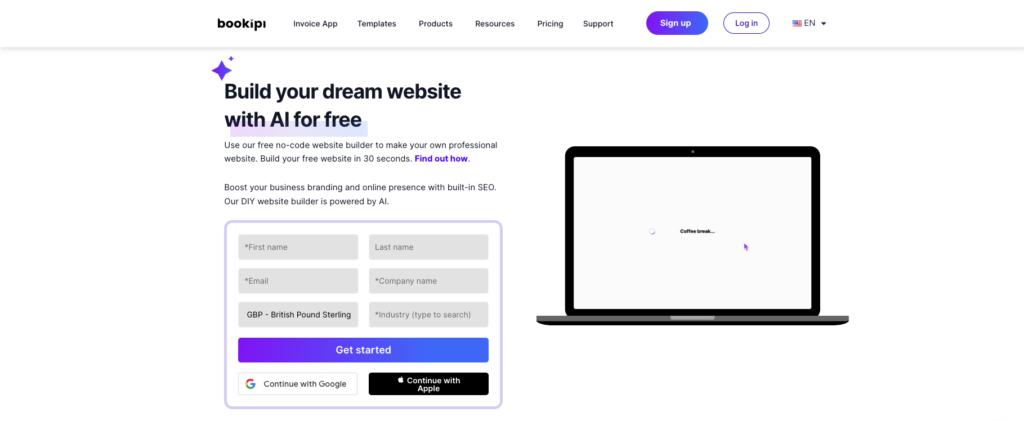 Bookipi AI website builder review 2024