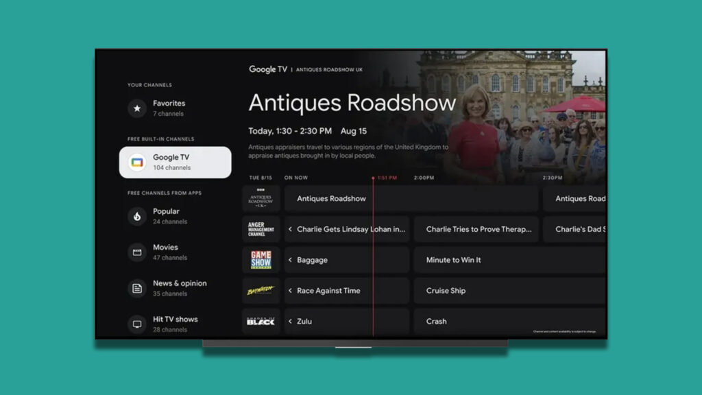 Google TV's free streaming channels look set to get unskippable ads in the future