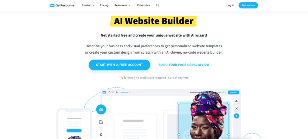 GetResponse AI website builder review 2024