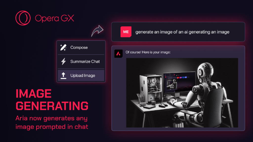 Opera's Aria AI assistant's big upgrade makes images, talks out loud, and summarizes chats