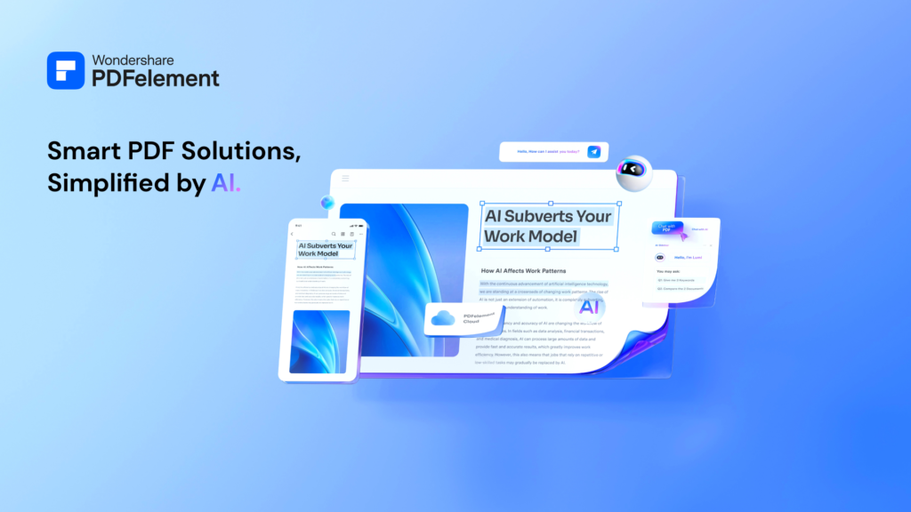 Boost your productivity with a powerful suite of AI-powered tools from Wondershare PDFelement 11