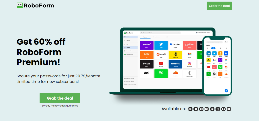 One of the oldest password managers in the business is offering a huge discount — Get 60% off on Roboform