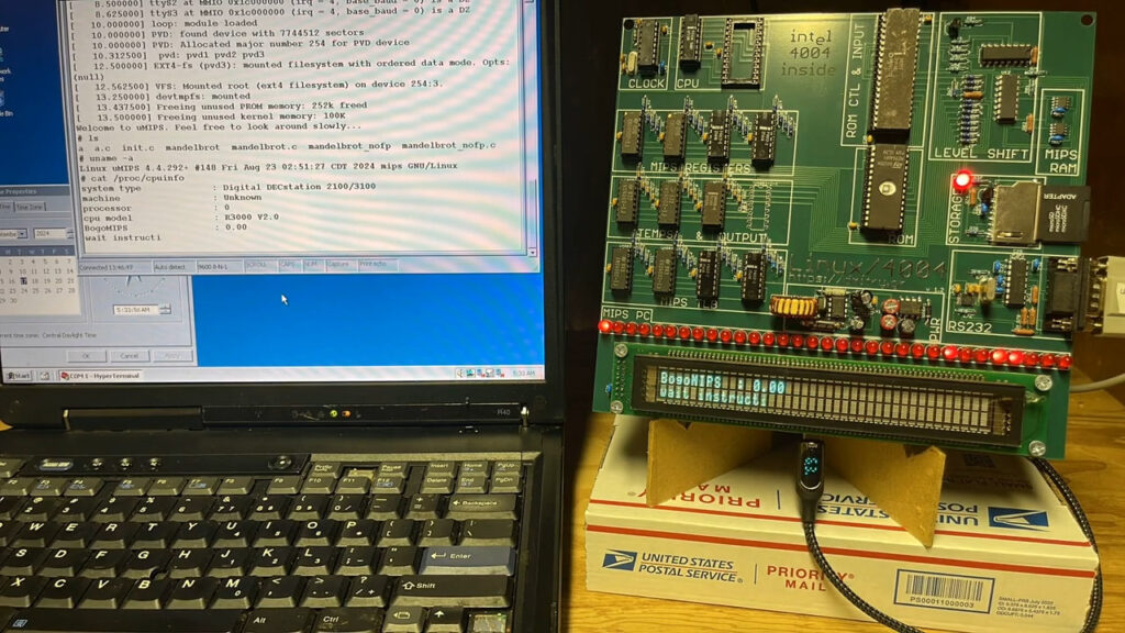 Someone built a system with Intel’s first CPU that’s half a century old, and it can boot Linux – if you have a spare week to wait